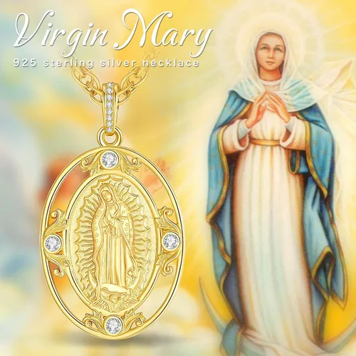 Vista 33 de CELESTIA Medallas de plata de ley 925 San Miguel/San Cristóbal/San Benito/San Gabriel/Virgen María/Jesús/Caravaca/Metatrón/Sello de los Siete