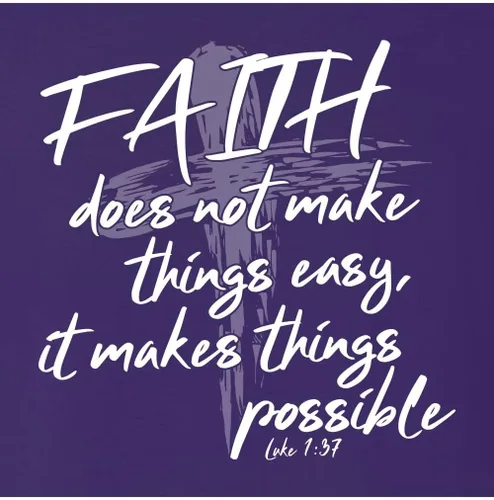Vista 4 de Go All Out Camiseta para mujer Faith Doesn't Make Things Easy It Makes Them Possible