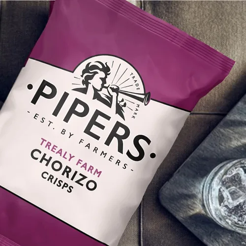 Vista 5 de Pipers Patatas fritas Kirkby Malham Chorizo (paquete de 24)