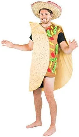 Vista 2 de Bodysocks - Disfraz de comida favorita, hamburguesa, perrito caliente, pizza, taco