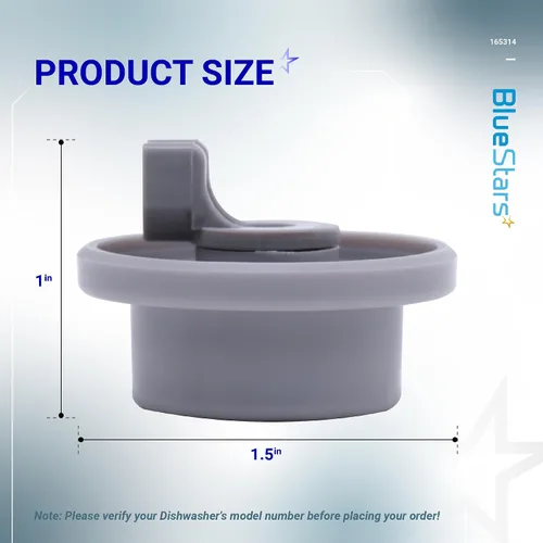 Vista 2 de BlueStars 165314 Rueda del Estante Inferior del Lavavajillas Piezas de Lavavajillas Bosch - Compatible con lavavajillas Bosch y Kenmore - Reemplaza