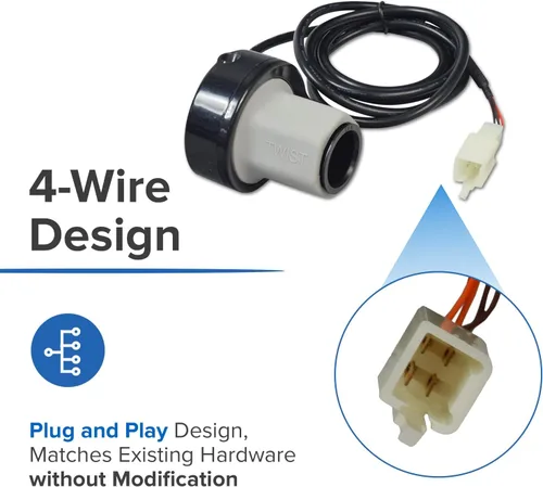 Vista 5 de AlveyTech Razor Acelerador de agarre giratorio de 4 hilos de una sola velocidad con cables de 50 pulgadas para Razor E100/E125 (versiones 10+), E100