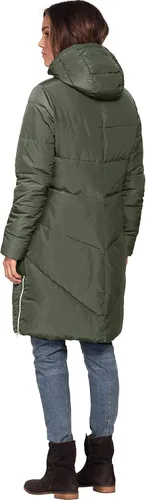 Vista 3 de Ellos Abrigo largo acolchado para mujer en talla grande