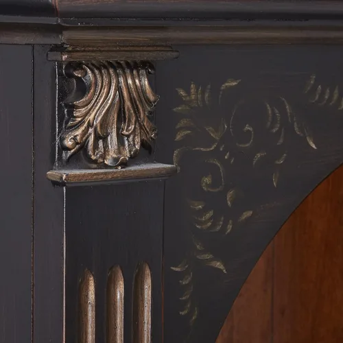 Vista 3 de Hooker Furniture - Estantería negra con acentos dorados