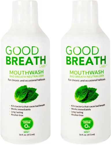 Vista 10 de Goodbreath - Enjuague bucal de menta para halitosis crónica, nueva tecnología de ozono, tratamiento de halitosis y neutralizador del mal aliento