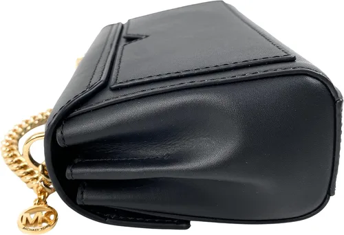 Vista 3 de Lita - Bolso bandolera pequeño de cuero Negro