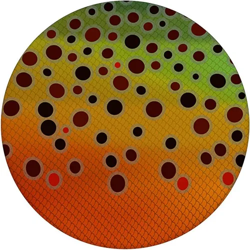 Vista 3 de Patrón de color de trucha marrón, pesca con mosca, arte de peces original, PopSockets intercambiables PopGrip