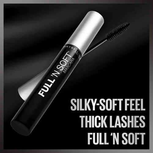 Vista 2 de Maybelline Full 'N Soft - Máscara de pestañas impermeable + Eyestudio Master Precise todo el día, delineador líquido impermeable, incluye 1 rímel
