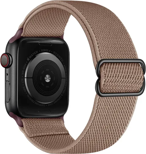 Vista 24 de OXWALLEN - Correa elástica Solo Loop de nailon y de tamaño XL, compatible con Apple Watch de 38 mm y 40 mm, correa trenzada, deportiva, ajustable