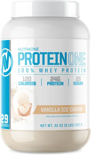 Vista 19 de NutraOne ProteinOne Whey Protein Promueve la recuperación y desarrolla músculo con un batido de proteínas en polvo para hombres y mujeres