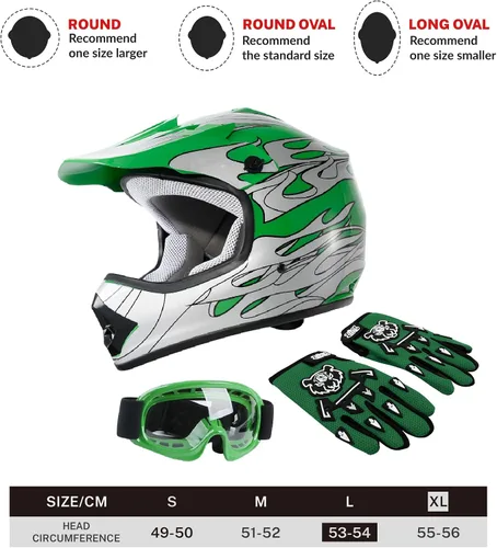 Vista 83 de SLMOTO - Casco DOT para niños y jóvenes, casco de motocross para todoterreno y calle, casco de motocicleta, casco de bicicleta de tierra, motocross