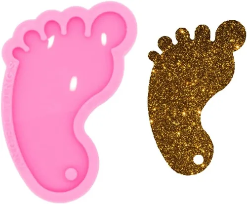 Vista 5 de Molde de resina de silicona con forma de dinosaurio, molde de resina para llavero de 3 cavidades, molde de fundición de resina para joyería