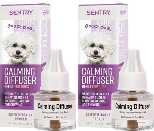 Vista 9 de Sentry Difusor calmante portátil Behavior para gatos, reduce la respuesta al estrés normal y al mal comportamiento con feromonas calmantes, diseño
