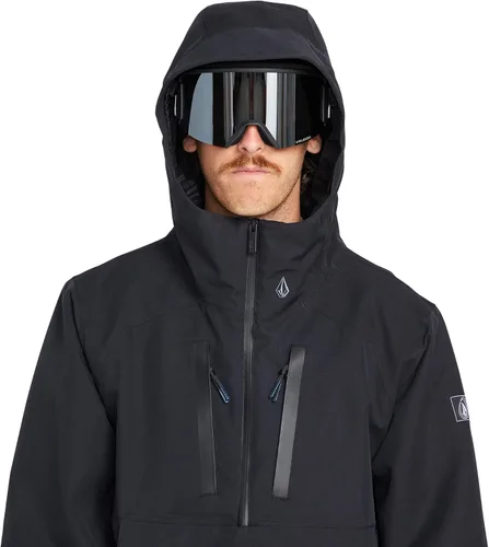 Vista 6 de Volcom Brighton - Chaqueta de snowboard con capucha para hombre Gris