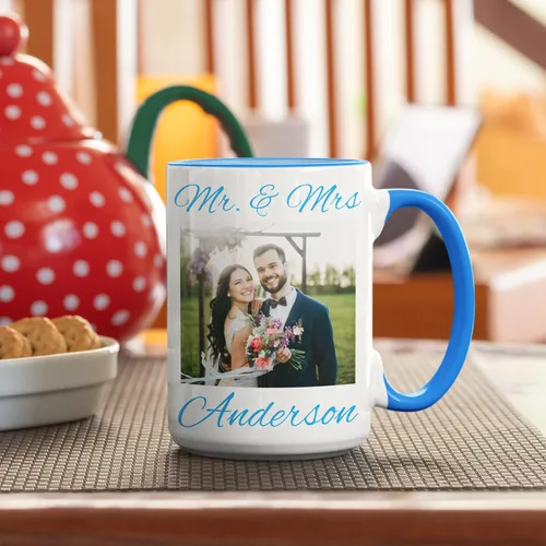 Vista 7 de Taza de café con foto personalizada, 11-15 onzas, taza personalizada con imagen, texto y nombre, regalos personalizados para novio, novia, mejor