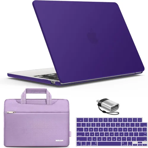 Vista 23 de IBENZER Compatible con MacBook Air de 13 pulgadas 2026 2025 2024 2023 2022 M4 A3240 M3 A3113 M2 A2681, carcasa rígida, funda y cubierta de teclado
