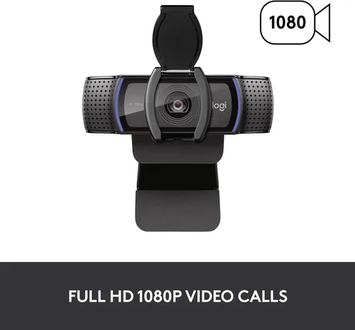 Vista 5 de Logitech Webcam HD Pro C920S 1080p USB, 960-001252 (1080p USB incluye cubierta a lente)