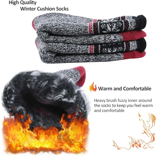 Vista 3 de Sunew Calcetines térmicos cálidos, calcetines unisex gruesos con aislamiento térmico térmico para invierno