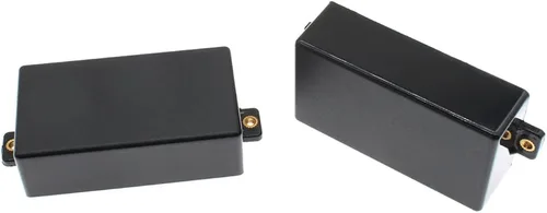 Vista 3 de Fundas para pastillas de guitarra con 2 piezas ABS cubierta de plástico esmerilado con orejas de tuerca de cobre, accesorios de guitarra