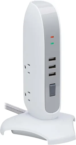 Vista 14 de Tripp Lite Protector de sobretensiones esférico de 3 tomas, 4 puertos USB (4.8A compartido) - Cable de 6 pies (6.0 ft), enchufe 5-15P, 540 julios