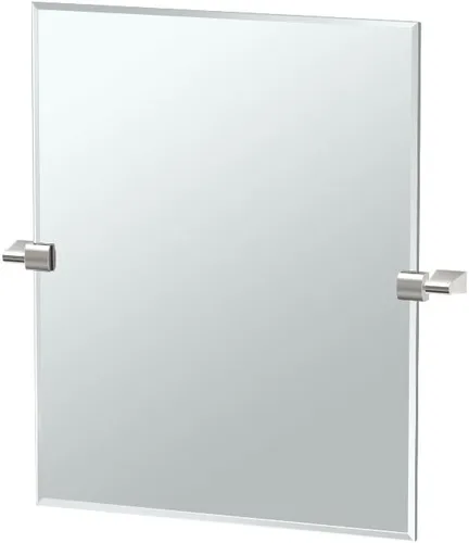 Vista 14 de Gatco 4719MXSM Bleu Espejo rectangular sin marco, 24 H, negro mate/montado en la pared, espejo rectangular biselado inclinable para baño