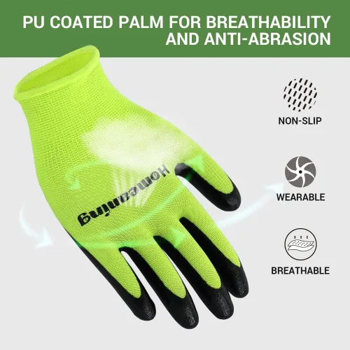 Vista 2 de Guantes de jardinería para mujeres y hombres, guantes protectores, guantes de jardín a prueba de espinas, guantes de trabajo al aire libre