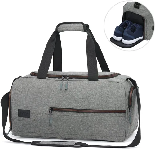 Vista 9 de MarsBro Bolsa de lona resistente al agua con compartimento para zapatos para gimnasio y viajes