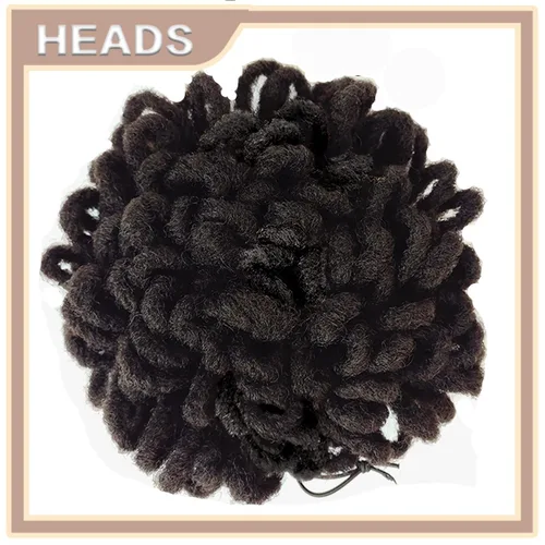 Vista 3 de DreadLocks Chignons Afro High Puff Cola de Caballo con Cordón Moño de Cabello Postizos Faux Locs Chignons con Clip Cola de Caballo para Mujeres