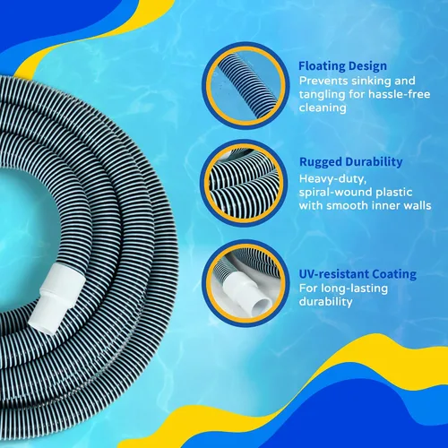 Vista 4 de Haviland NA101 - Manguera de piscina Forger Loop, 18 pies x 1-1/4 pulgadas, azul/blanco