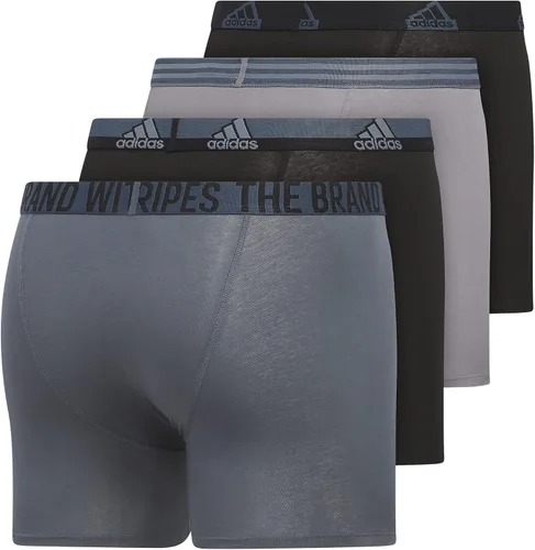Vista 5 de adidas Men's Stretch Cotton Trunk Underwear (4-Pack)