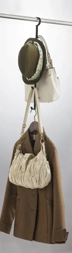 Vista 2 de YAMAZAKI Home Smart Closet Organizer Hanger - Estante colgante de almacenamiento de ropa y accesorios