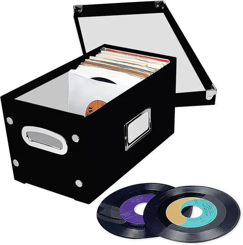 Vista 15 de Snap-N-Store Caja de almacenamiento de discos de vinilo - 12" - 1 paquete - Caja que contiene hasta 75 álbumes de vinilo - Púrpura