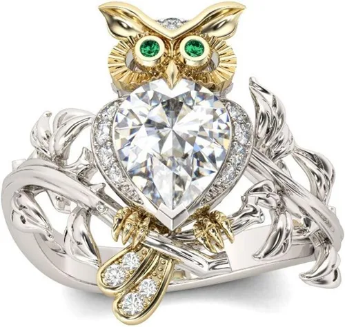 Vista 4 de Jeulia - Anillo de compromiso de plata de ley 925 con circonita cúbica de corte de pera de 3 quilates para mujer, anillo de boda, anillo solitario