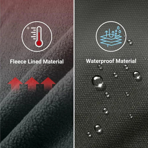 Vista 3 de MIRITY Pantalones de senderismo impermeables para hombre con forro polar aislante para viajes con aro ajustable