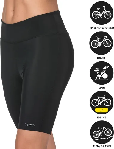 Vista 5 de Terry Bike Shorts Women Padded Cycling Shorts, Chill 7 Inch Inseam Moisture Wicking Compression Flex Air Lite Bike Chamois