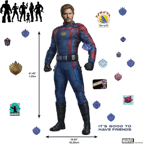 Vista 6 de RoomMates Calcomanías de pared Marvel Guardians of the Galaxy 3 de RoomMates, RMK5395SCS