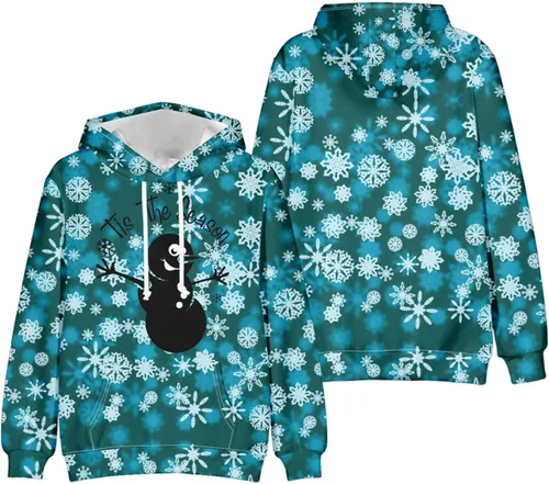 Vista 4 de Sudadera con capucha estampada para hombre, diseño de árbol a cuadros, casual, manga larga, forro polar, con cordón