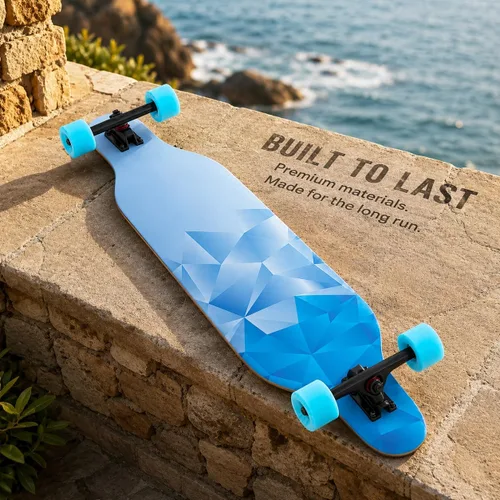 Vista 4 de Patineta Longboard de 41 Pulgadas, 8 Capas de Arce Canadiense, Longboards de Caída Libre para Jóvenes y Principiantes