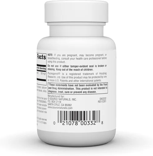 Vista 4 de Source Naturals Pycnogenol Proantocianidin Complex, 100 mg - 30 Tabletas