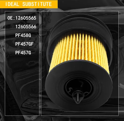 Vista 3 de Ensamble de Filtro de Aceite de Motor y Tapa OXCANO Reemplaza 12605565 PF458G Compatible con Pontiac G5 G6 Grand Am Pursuit Solstice Sunfire