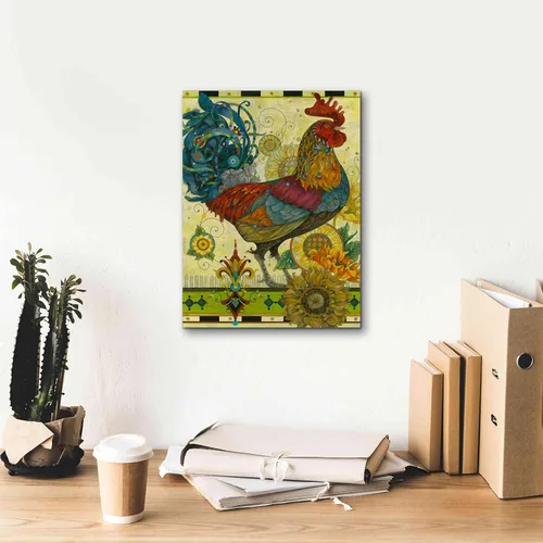 Vista 8 de Epic Graffiti 'Rooster' by David Galchutt, Canvas Wall Art, 12"x16