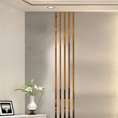 Vista 9 de 15 piezas de moldura flexible autoadhesiva, calcomanías vibrantes como espejos, calcomanías extraíbles para marcos de pared/borde de papel Negro