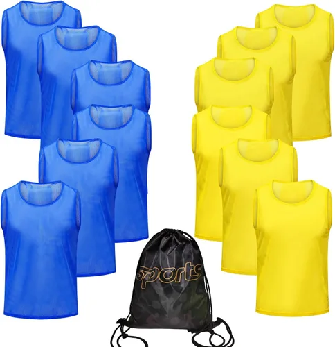 Vista 13 de 12/24/48PCS Pinnies Youth Team Pennies para Deportes Niños y Chalecos Scrimmage para Fútbol Baloncesto Jersey Practice