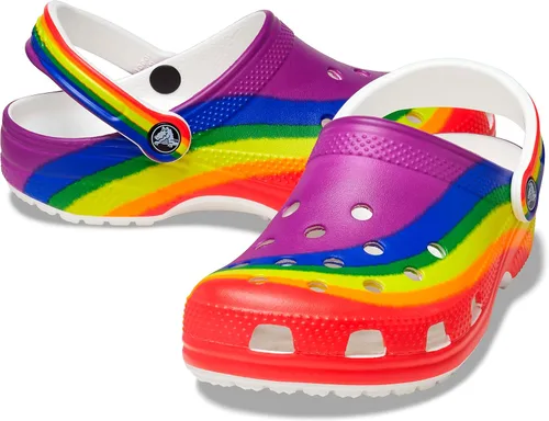 Vista 6 de Crocs Unisex-Adult Classic Rainbow Dye Clog