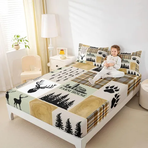 Vista 20 de Sábana bajera ajustable de caballo, sábanas de flores de animales de granja, tamaño individual para niños, adolescentes, adultos, dormitorio, juego