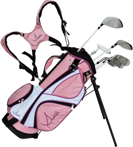 Vista 4 de Lady E - Juego de palos de golf rosas para niñas de 4 a 7 años (rosa-negro, edad de 4 a 7 años)