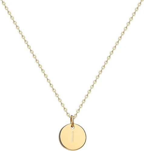 Vista 8 de Valloey Rover - Collares con inicial para mujer, chapado en oro de 14 K, con letra redonda, dije de disco de moneda de doble cara, grabado de la A a