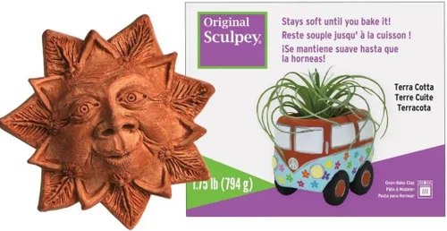 Vista 4 de Sculpey Arcilla original para horno, terracota, 1.75 libras (paquete de 3)