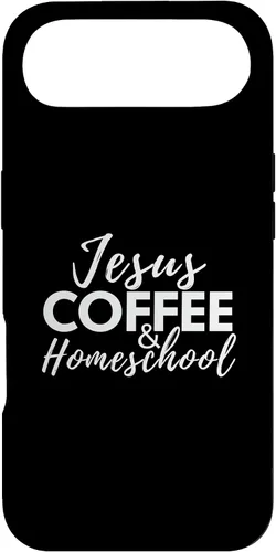 Vista 27 de Jesus Coffee and Homeschool Christian Family Faith Coffee Case for iPhone 17
