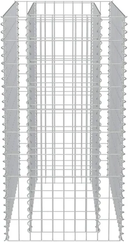 Vista 6 de Gabion cama elevada, cestas de gaviones, camas de jardín galvanizadas, gaviones, pared de gaviones, alta capacidad de carga, acero galvanizado 35.4